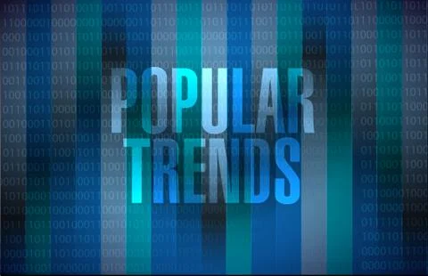 Popular trends binary sign concept イラスト素材