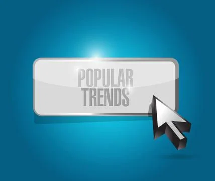 Popular trends button sign concept Stock Illustration