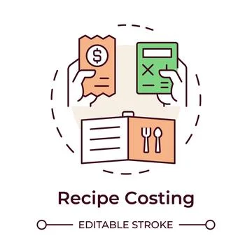 Popularity of every dish multi color concept icon Stock Illustration