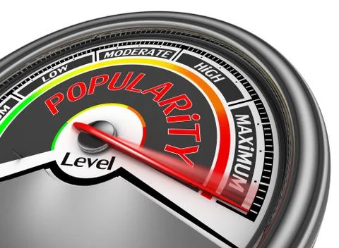 Popularity level conceptual meter Stock Illustration