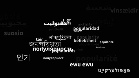 Popularity Translated in 44 Worldwide Languages Endless Looping 3d Zooming Wo Video stock 145202107