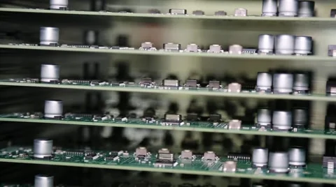 Populated printed circuit boards Stock Footage 61129258