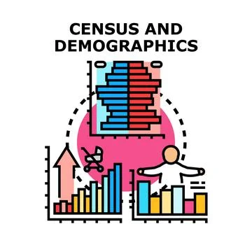 Population census and demographics data analysis concept Stock Illustration