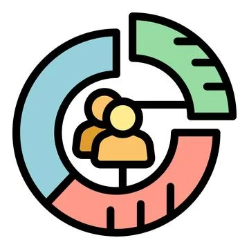 Population chart icon vector flat Illustrazione stock