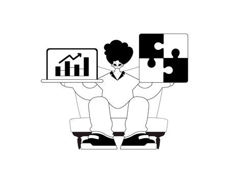 A population with a complicate in her handwrite and a graph of moral genial.. Stock Illustration