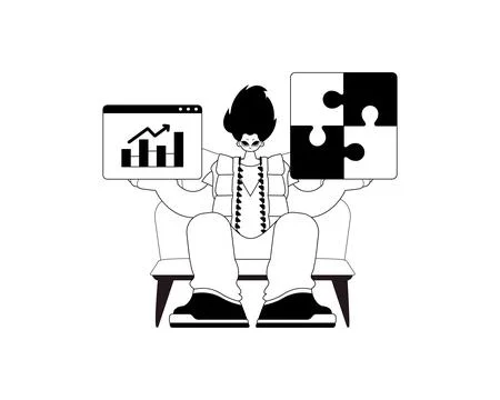 A population with a complicate in her handwrite and a graph of moral genial.. Stock Illustration
