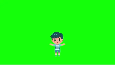 Population Day Character Popup on green screen Stock-Footage 279886341