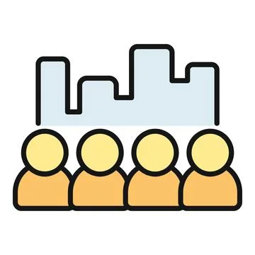 Population demographics data bar graph analysis Stock Illustration