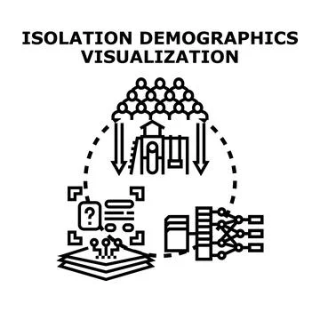 Population demographics isolation data analytics visualization イラスト素材