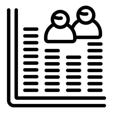 Population evolution chart icon outline vector. Human team Stock Illustration