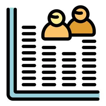 Population evolution chart icon vector flat Stock Illustration