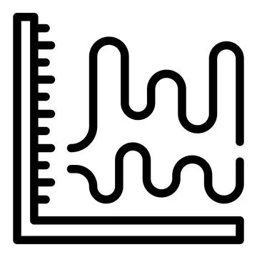 Population evolution icon outline vector. Increase graph Illustrazione stock