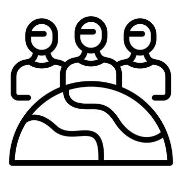 Population evolution icon outline vector. Social data 스톡 일러스트