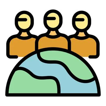 Population evolution icon vector flat Illustrazione stock