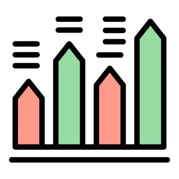 Population graph icon vector flat Illustrazione stock