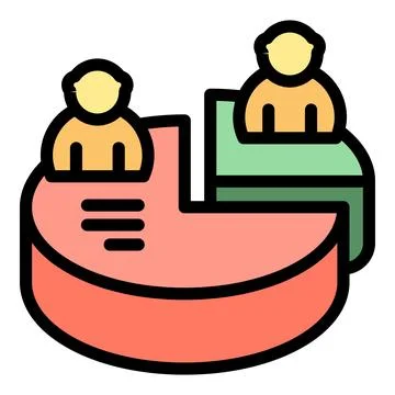 Population graph icon vector flat Illustrazione stock