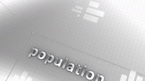 Population growing chart Stock Footage 53753738