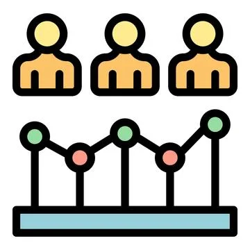 Population growth icon vector flat イラスト素材