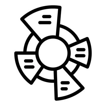 Population growth pie chart icon outline vector. Graph increase Illustrazione stock
