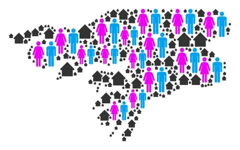 Population Guinea-Bissau Map Stock Illustration