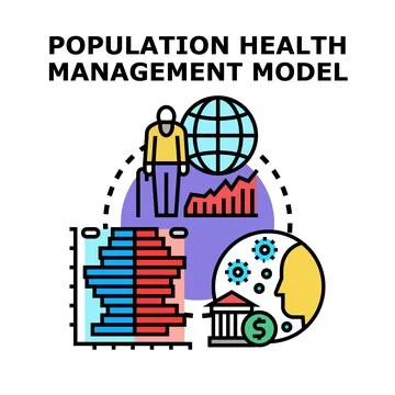 Population health management model implementing global strategy 库存插图
