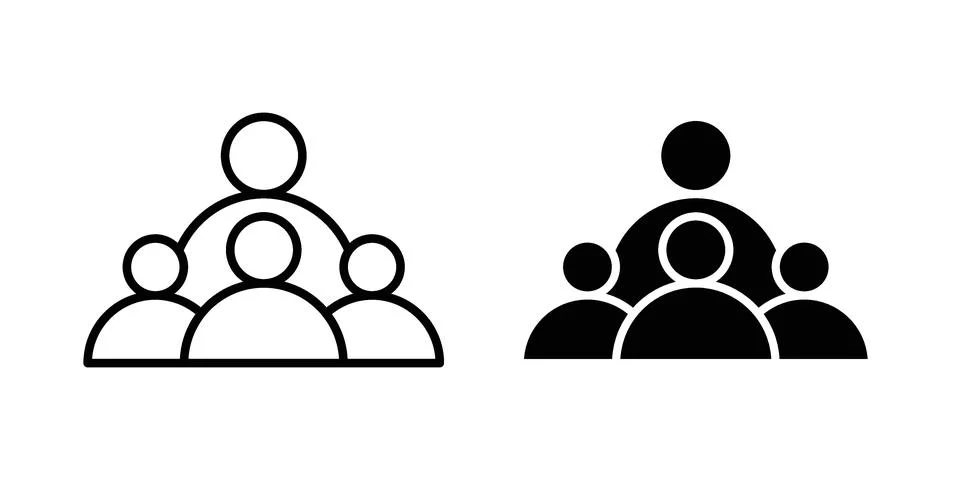 Population icon set, collection of vector icons Stock Illustration