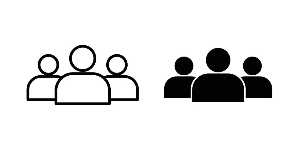 Population icon set. Vector EPS 10 Stock Illustration