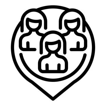 Population location icon outline vector. Graph increase イラスト素材