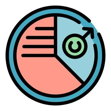 Population pie chart icon vector flat 스톡 일러스트