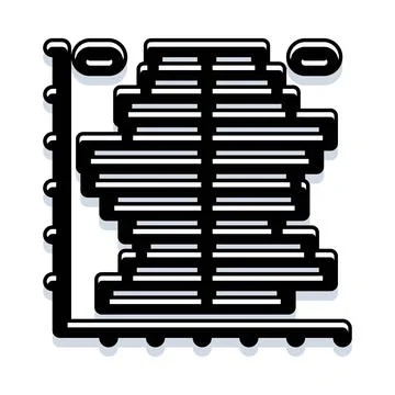 Population pyramid chart visualizing demographic age structure data 스톡 일러스트