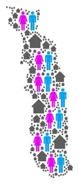 Population Togo Map Stock Illustration