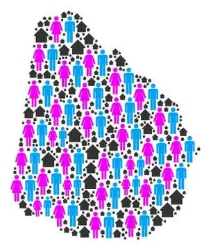 Population Uruguay Map Stock Illustration