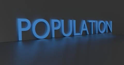 Population Word Stock Illustration