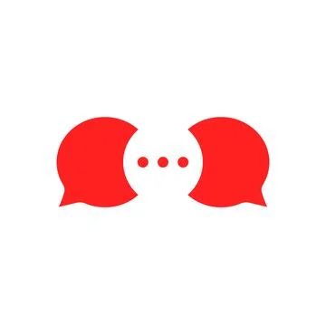 Popup message or private chat icon Stock Illustration