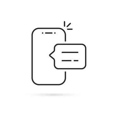 Popup message or voicemail in linear phone Stock Illustration