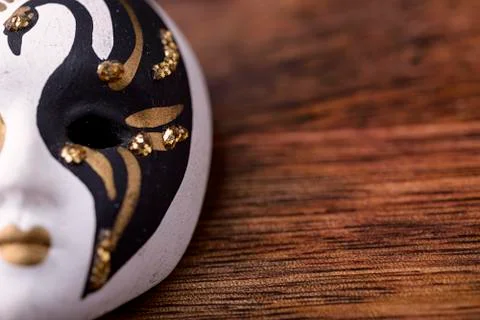 Porcelain carnival mask Stock Photos