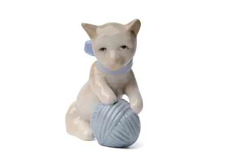 Porcelain cat Stock Photos