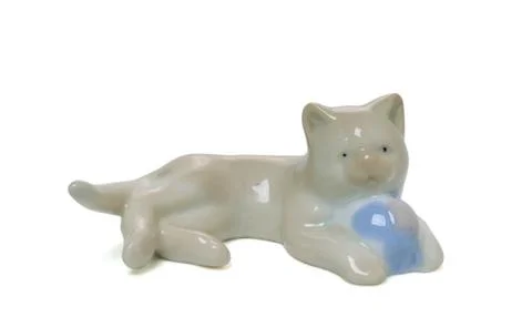 Porcelain cat Stock Photos