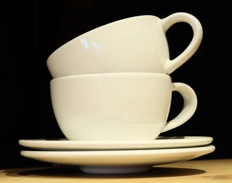 Porcelain Coffee Cups Stock Photos