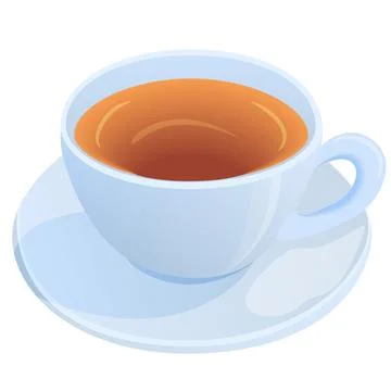 Porcelain cup tea Stock Illustration