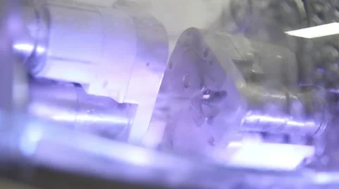 Porcelain dental milling processing Stock Footage 61156376