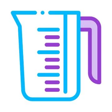Porcelain Laundry Service Cup Vector Line Icon Illustrazione stock
