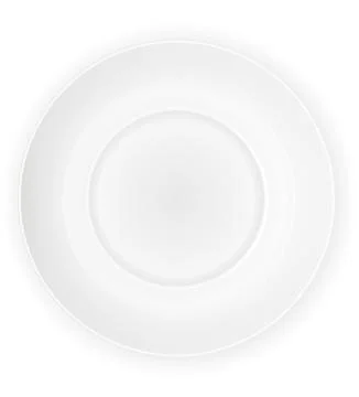 Porcelain plate top view vector illustration Stock Illustration