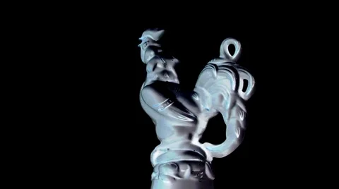 Porcelain rooster rotates Stock Footage 1000336