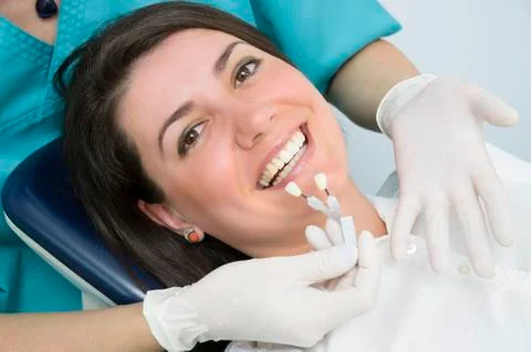 Porcelain teeth Stock Photos