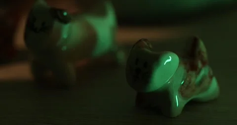 Porcelain toys 2 Video stock 335046580