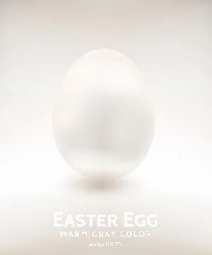 Porcelain Warm White Easter Egg Stock Illustration