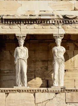 The Porch of the Maidens, Erechtheion, Acropolis, UNESCO World Heritage Site, Stock Photos