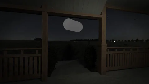 A Porch Ring Camera catches a UAP Stock Footage 170264038