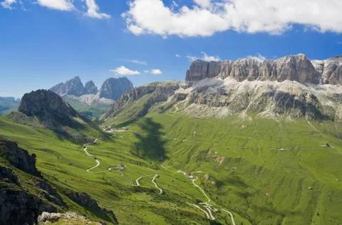 Pordoi pass 스톡 사진